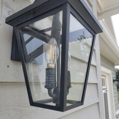 Light fixture cleanup - This project was done this June and entailed disassembly of the light fixture in order to clean out the built up bugs and debris. 
Let it shine! 💡