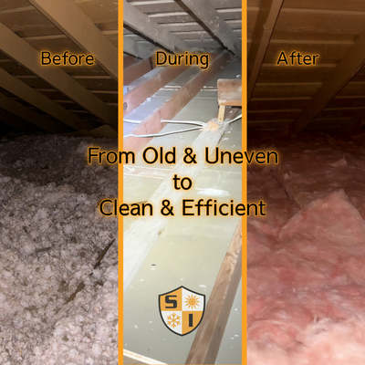 Woodinville Attic - This Woodinville attic had old, uneven blown-in insulation that was no longer doing its job.😟
We removed the problem areas and installed new fiberglass batt insulation💪 to create even coverage, better performance, and a ✨cleaner attic space.😍
A simple upgrade that makes a real difference in comfort and efficiency. Woodinville Attic - This Woodinville attic had old, uneven blown-in insulation that was no longer doing its job.😟
We removed the problem areas and installed new fiberglass batt insulation💪 to create even coverage, better performance, and a ✨cleaner attic space.😍
A simple upgrade that makes a real difference in comfort and efficiency.