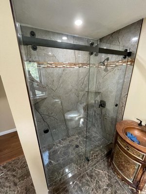 Frameless Glass Shower Doors - EuroGlide Sliding Shower Doors - Northridge - EuroGlide Sliding Frameless Glass Shower Doors.  Northridge