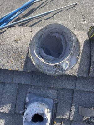 Dryer duct cleaning - Various dryer ducts before cleaning. Lint build up clogging ducts. Dryer duct cleaning - Various dryer ducts before cleaning. Lint build up clogging ducts.