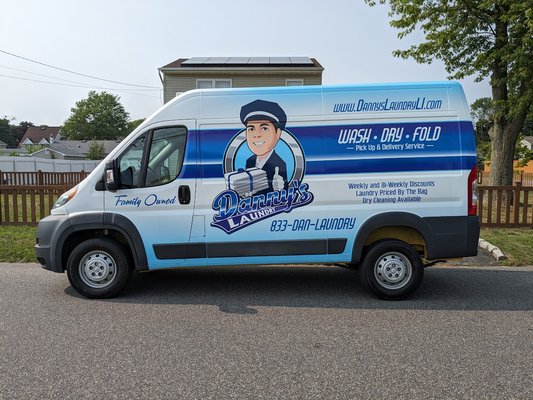 Pickup & Delivery Laundry Service - Fill a bag, leave it on your porch, and we handle the rest. Danny's picks up, washes with premium name-brand soap, board-folds, and paper-wraps each family member's clothes, then delivers it back to your door. Text updates, no cash needed. New customers get a welcome bag.