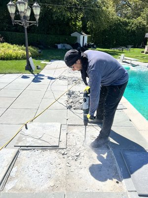 Revitalized Yard & Custom Stone Stepping - We completely transformed this outdoor space by renovating the yard and carefully removing old, broken stones that were detracting from the landscape. To finish the look and improve safety, we expertly grouted the steps, creating a seamless, durable, and polished finish. The newly renovated yard now offers a clean, inviting, and functional outdoor area perfect for relaxing or entertaining.