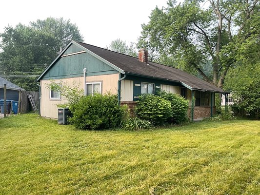 New Roof Siding and Gutters - This is a new Roof , Siding and gutters after removing the old and repairing any rotten wood .