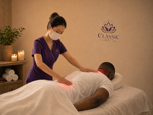 Therapeutic Massage - Relieve muscle tension, reduce pain, and restore your body’s natural balance with a customized therapeutic massage.
Our skilled therapists target the neck, shoulders, back, and other problem areas to help improve flexibility, circulation, and overall comfort.

Feel better. Move better. Live pain-free.
