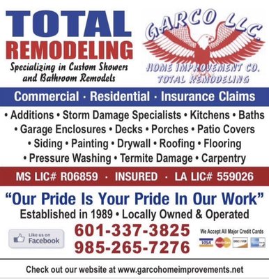 Garco business card - This is our business card and yelp QR code Garco business card - This is our business card and yelp QR code