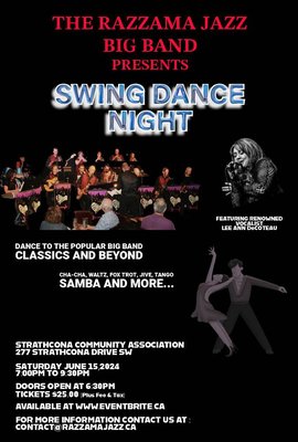Big Band Dance night - Get your tickets here: https://www.eventbrite.ca/e/razzama-jazz-big-band-swing-dance-evening-tickets-900557390397?aff=oddtdtcreator Big Band Dance night - Get your tickets here: https://www.eventbrite.ca/e/razzama-jazz-big-band-swing-dance-evening-tickets-900557390397?aff=oddtdtcreator