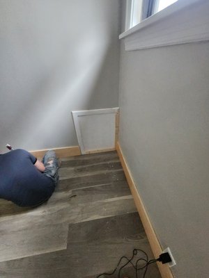 bed room update - xustom made trim to match