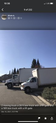 Moving local or with in 200 miles - FRIENDLY Service And affordable rates call for a free estimate 9163707657 we offered
2 movers or 4 to 6 movers it all depends on how big is your job plus a
26ft box truck with a lift gate and a 16ft box truck it all depends on how big is the job Plus we provide all the tools
It includes
Plastic rap
Blankets
Dolly’s
Mattress covers
No job is to big or to small service including
Delivery’s
Safe moving
Moving with in 150 miles
Piano moving
Hot tubs moving/removal
Storage moving
Heavy lifting
Vending machine
Licencia and insured Moving local or with in 200 miles - FRIENDLY Service And affordable rates call for a free estimate 9163707657 we offered
2 movers or 4 to 6 movers it all depends on how big is your job plus a
26ft box truck with a lift gate and a 16ft box truck it all depends on how big is the job Plus we provide all the tools
It includes
Plastic rap
Blankets
Dolly’s
Mattress covers
No job is to big or to small service including
Delivery’s
Safe moving
Moving with in 150 miles
Piano moving
Hot tubs moving/removal
Storage moving
Heavy lifting
Vending machine
Licencia and insured
