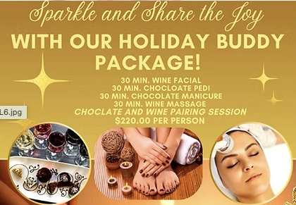 Holiday Packages - Come visit us and book ahead for our holiday packages ! Call today and mention Yelp!