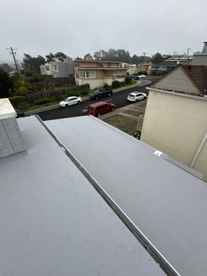 "TPO/Torch" - TPO Roof (Thermoplastic Polyolefin) Single-ply synthetic membrane, seams are heat-welded, being safe and cleaner during installation. Reflects sunlight, reduce energy costs. Very light and flexible. Ideal for flat or low-slope homes.
Built-Up Roof very resistant and heavy-duty. 3 layers will be applied for this type of roof. "TPO/Torch" - TPO Roof (Thermoplastic Polyolefin) Single-ply synthetic membrane, seams are heat-welded, being safe and cleaner during installation. Reflects sunlight, reduce energy costs. Very light and flexible. Ideal for flat or low-slope homes.
Built-Up Roof very resistant and heavy-duty. 3 layers will be applied for this type of roof.