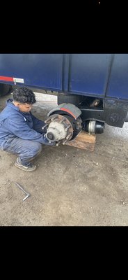 Diesel break change - This is a diesel truck Breka change we did right before a front seal Diesel break change - This is a diesel truck Breka change we did right before a front seal