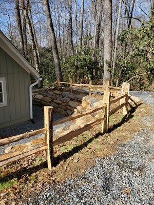 Fence and Retaining Wall Project - This Fence and Retaining wall project turned out amazing! We got the fence done last thing for the final touch on the project. Let us at ADEX Land Solutions turn the dreams of your property to life!