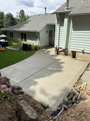 Concrete patios - On this concrete patio, we had to add a trench drain for the water to be able to get out and paddle anymore like the owner used to have Concrete patios - On this concrete patio, we had to add a trench drain for the water to be able to get out and paddle anymore like the owner used to have