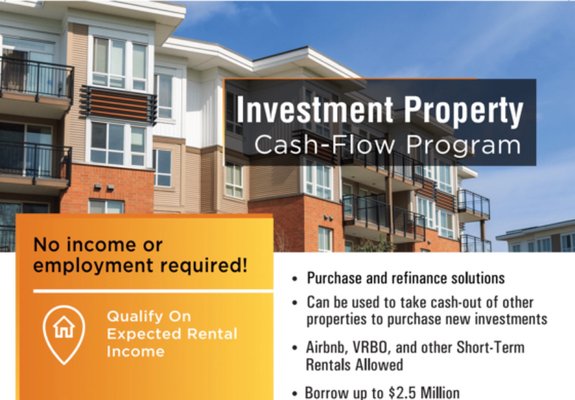 Investment Property Purchase and Refinance - Qualify on expected rental income to purchase California residential income properties or refinance.  We can help investors with credit scores as low as 640. We offer a variety of loan term options up to 40 years fixed rate with a 10 year interest only option.  Contact us for a free consultation.