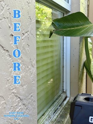 Swipe to see the difference 💪🏼 - Detailed window and frame cleaning that makes your home shine! 
Another transformation done by East West Window Cleaning LLC☀️🌴🌟