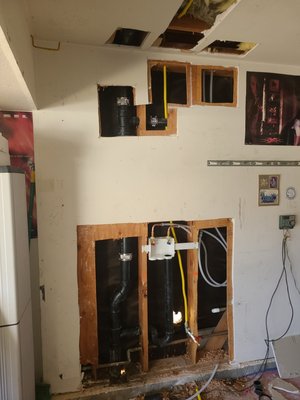 Laundry fixture relocation - Call came in regarding new fixture installation, stated they have an existing laundry room upstairs but would like easy accessibility from the garage.  Project was completed in one day! Another happy client.