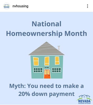 Downpayment Assistance / Ayuda para Comprador de Casa. - Myth: 20% Downpayment.
You only need 3.5%-+ Downpayment depending on the type of loan.

Fortunately, First-Time homebuyers can qualify for a 3% Downpayment Assistance Grant, you will only have to put down out of pocket 0.5% of the total value of the home.

Mito: 20% se ocupa para su Dinero de Entre.
Usted solo ocupa 3.5% -+ de entre dependiendo del tipo de prestamo.

Afortunadamente, los Compradores de Casa por primera vez califican para 3% Dinero de Entre del govierno, usted solamente pagara 0.5% del valor total de la casa.