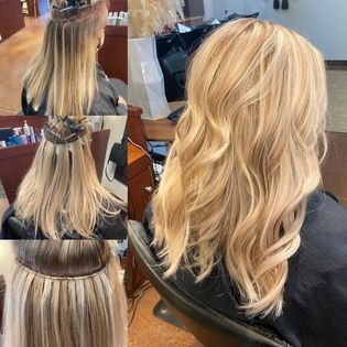 Hair Color, Balayage, Extensions Hand tied & Tape in - Sometimes you really can’t change your situation or surroundings, so why not change things you can? New look, new makeup and a new hair color are all things you CAN change✨⭐️✨⭐️✨
⭐️So let’s do it! At one of our two award winning locations, our team is ready to give you the cut + color of your dreams!⭐️

🪞Blonde Care🪞
Blonde hair requires a little extra TLC💙💙💙 Here at Reflections of you + W salons we are equipped to help you achieve the blonde hair of your dreams! ☁️
Inside the salon we have specialized stylists that are experts in blonde color and care! We have the treatments that are a must and the products that will extend your results outside of the salon! 


🪞Hand Tied Extensions🪞
Have you heard the news?! @roysalons now offers this amazing luxury service… undetectable hand tied extensions!
Some of you may be wondering 🤔 What exactly are they?
Let us explain!
Hand tied hair extensions actually refer to a type of hair extension weft used in an extension installation. A weft consists of a collection of human hair strands weaved to their own thread. The extension wefts are sewn to your natural hair typically using a type of beaded track, we call it the foundation! When installing hand tied hair extensions, your extension stylist will first create your foundation, then strategically layer your hand tied hair wefts (aka those delicate hand tied hair strands weaved on their own thread). Next, your wefts are sewn to your track to complete your hand tied hair extension installation. The number of rows (which is that foundation or track) and the number of wefts (those thin and delicate hand tied extensions you see on the second photo) depend on your starting point and your goals or the look you are trying to achieve!
Pretty amazing right?!
Are you ready to get that thick, full and luscious head of hair you have always dreamed of.

UNDETECTABLE TAPE ROW HAIR EXTENSIONS
W Salon, Reflections of You and easihair pro presents the industry’s first full-coverage Tape Row Hair Extensions. If you love the seamless coverage of a Sewn Method, but the speed and simplicity of a Tape Method, you’ll love easihair pro’s Undetectable Tape Row Hair Extensions.