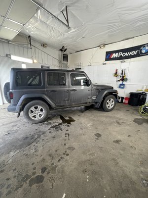 Jeep Wrangler complete detail before and after - Customer has a small puppy and wanted the pet odors removed so we suggested her our deluxe detail package and did what we do best Jeep Wrangler complete detail before and after - Customer has a small puppy and wanted the pet odors removed so we suggested her our deluxe detail package and did what we do best