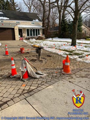 Sewer Clean Out - Wilmette, IL - February, 2021 - This job was completed in the great city, Wilmette. This customer had two broken pipes at their sewer and we got there as soon as possible because power rodding was not working. The sewer could cause all kinds of problems when the sewer will not unclog with an important drainage system like theirs! The first thing that needed fixing were those little exterior cleanouts every new home must have; these are now full size entries!! We installed one at the location so not only did they get relief from backup issues but extra time saved thanks again to technology :)