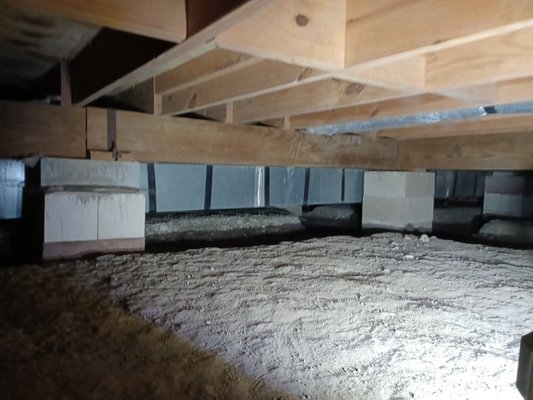 Crawls Space Cleanup and Encapsulation - This project involved a very heavy mold issue in the crawl space. Our team went in to remove all affected insulation, clean the subfloors, apply spray foam insulation, and install a vapor barrier to fully protect the crawl space from future damage. Crawls Space Cleanup and Encapsulation - This project involved a very heavy mold issue in the crawl space. Our team went in to remove all affected insulation, clean the subfloors, apply spray foam insulation, and install a vapor barrier to fully protect the crawl space from future damage.