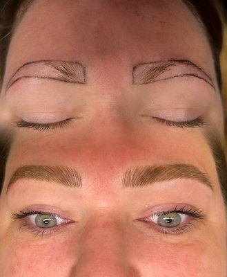 Before and afters - Combination microblading with shading looks best on almost every client. Before and afters - Combination microblading with shading looks best on almost every client.