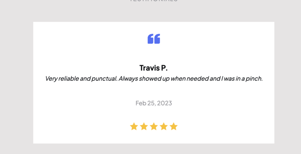 Client Testimonials - With a commitment to excellence and a focus on customer satisfaction, I bring expertise, reliability, and a personalized approach to every project. You can trust in my locally owned business to provide you with the highest level of service, from start to finish. With a satisfaction guarantee, I strive to exceed your expectations and make your construction experience stress-free. Your needs are my top priority, and I am dedicated to delivering outstanding craftsmanship and exceptional value. Let's turn your vision into reality. Client Testimonials - With a commitment to excellence and a focus on customer satisfaction, I bring expertise, reliability, and a personalized approach to every project. You can trust in my locally owned business to provide you with the highest level of service, from start to finish. With a satisfaction guarantee, I strive to exceed your expectations and make your construction experience stress-free. Your needs are my top priority, and I am dedicated to delivering outstanding craftsmanship and exceptional value. Let's turn your vision into reality.