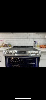 LG Stove Burner not working - This is a new LG Stove that the client complained that their Front-Left Dual Burner they use the most stopped working. After our Diagnostic Trip, we determined we needed the infinite switch. We sourced the part, quoted the client a price they were happy with, ordered the part, replaced and completed the repair.