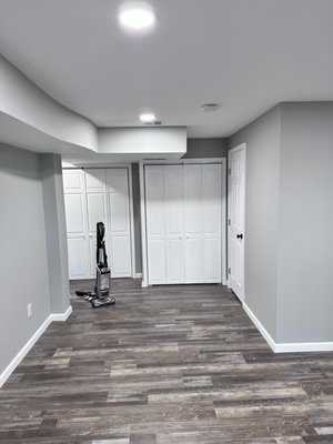 Basement Remodel - This basement had no plumbing, electrical or walls. We added a bedroom, closets, electrical, plumbing, a full bathroom, walls and ceilings. Basement Remodel - This basement had no plumbing, electrical or walls. We added a bedroom, closets, electrical, plumbing, a full bathroom, walls and ceilings.