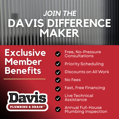 Davis Difference Maker - 🏠 Introducing the Davis Difference Maker by Davis Home Services 🛠️
Because your home deserves VIP treatment — and so do you.
At Davis Home Services, we know your home is your biggest investment — and your comfort, safety, and peace of mind depend on the systems that keep it running. That’s why we created the Davis Difference Maker, an exclusive membership program that gives homeowners in South Jersey and the Greater Philadelphia area an easy, affordable way to stay on top of their home’s plumbing, heating, cooling, and more.
We’ve packed this membership with real, valuable benefits designed to help you save money, reduce stress, and avoid costly repairs down the road. From priority service to exclusive discounts, members get more — for less.
🔧 What’s Included in the Davis Difference Maker?
✔️ Free Consultations
Always know what you’re dealing with. Whether it’s a plumbing issue or an HVAC question, get expert guidance at no cost.
✔️ Priority Scheduling
Skip the line when something goes wrong. As a Club member, your call jumps to the front of the queue.
✔️ 15% Member Discount
Enjoy a 15% discount on standard service rates. The more you use your membership, the more you save.
✔️ Over $3,993 in Money-Saving Coupons
Access members-only coupons that help you save thousands over time on services, upgrades, repairs, and more.
✔️ Exclusive Club Membership Card
Enjoy easy access to your benefits and identification as one of our valued Club members.
✔️ High-Performance Maintenance Checkups
Prevent problems before they start. Our thorough maintenance visits help extend the life of your home’s systems, improve energy efficiency, and avoid emergency repairs.
✔️ Fast, Free Financing
Need a bigger repair or replacement? Club members get access to fast and free financing options to make things easier.
✔️ Live Technical Assistance
Have a quick question or need advice fast? Call us for on-the-spot help from a technician who knows your system and history.
✔️ Loyalty Credit Dollars
Every year you remain a Club member, you’ll earn $50 in loyalty credit — money you can use toward mechanical replacements covered by your agreement. It’s our way of saying thanks for sticking with us.
💬 Why Join the Davis Difference Maker?
Most homeowners wait until something breaks to call for help — but that usually means higher costs, longer wait times, and more damage. The Davis Difference Maker flips the script.
With a focus on proactive maintenance, priority service, and real savings, this membership is perfect for families, homeowners, landlords, and anyone who wants the peace of mind that comes with knowing their home is in expert hands.
🛠️ Ideal For:
Busy homeowners who want to stay ahead of breakdowns
Families looking to lower utility bills with better system performance
Anyone who’s had to deal with an unexpected plumbing or HVAC emergency (and never wants to again!)
Landlords or property managers who need reliable service and regular maintenance
Long-term homeowners who want to extend the life of their HVAC or plumbing systems
💵 A Smart Investment in Your Home
Let’s face it: Emergency repairs are stressful and expensive. But with the Davis Difference Maker, you get priority service, expert maintenance, and exclusive deals that help you avoid those emergencies altogether. And if something does go wrong? You’ll already have the benefits and team in place to fix it fast.
📍 Proudly Serving
Burlington County, Camden County, and the Greater Philadelphia area
📞 Ready to Join the Club?
Give us a call or visit DavisHomeServices.com to learn more about becoming a Davis Difference Maker member. One call could save you thousands — and bring you the peace of mind every homeowner deserves.
🚚 Davis Home Services
Local. Trusted. Ready to help. Davis Difference Maker - 🏠 Introducing the Davis Difference Maker by Davis Home Services 🛠️
Because your home deserves VIP treatment — and so do you.
At Davis Home Services, we know your home is your biggest investment — and your comfort, safety, and peace of mind depend on the systems that keep it running. That’s why we created the Davis Difference Maker, an exclusive membership program that gives homeowners in South Jersey and the Greater Philadelphia area an easy, affordable way to stay on top of their home’s plumbing, heating, cooling, and more.
We’ve packed this membership with real, valuable benefits designed to help you save money, reduce stress, and avoid costly repairs down the road. From priority service to exclusive discounts, members get more — for less.
🔧 What’s Included in the Davis Difference Maker?
✔️ Free Consultations
Always know what you’re dealing with. Whether it’s a plumbing issue or an HVAC question, get expert guidance at no cost.
✔️ Priority Scheduling
Skip the line when something goes wrong. As a Club member, your call jumps to the front of the queue.
✔️ 15% Member Discount
Enjoy a 15% discount on standard service rates. The more you use your membership, the more you save.
✔️ Over $3,993 in Money-Saving Coupons
Access members-only coupons that help you save thousands over time on services, upgrades, repairs, and more.
✔️ Exclusive Club Membership Card
Enjoy easy access to your benefits and identification as one of our valued Club members.
✔️ High-Performance Maintenance Checkups
Prevent problems before they start. Our thorough maintenance visits help extend the life of your home’s systems, improve energy efficiency, and avoid emergency repairs.
✔️ Fast, Free Financing
Need a bigger repair or replacement? Club members get access to fast and free financing options to make things easier.
✔️ Live Technical Assistance
Have a quick question or need advice fast? Call us for on-the-spot help from a technician who knows your system and history.
✔️ Loyalty Credit Dollars
Every year you remain a Club member, you’ll earn $50 in loyalty credit — money you can use toward mechanical replacements covered by your agreement. It’s our way of saying thanks for sticking with us.
💬 Why Join the Davis Difference Maker?
Most homeowners wait until something breaks to call for help — but that usually means higher costs, longer wait times, and more damage. The Davis Difference Maker flips the script.
With a focus on proactive maintenance, priority service, and real savings, this membership is perfect for families, homeowners, landlords, and anyone who wants the peace of mind that comes with knowing their home is in expert hands.
🛠️ Ideal For:
Busy homeowners who want to stay ahead of breakdowns
Families looking to lower utility bills with better system performance
Anyone who’s had to deal with an unexpected plumbing or HVAC emergency (and never wants to again!)
Landlords or property managers who need reliable service and regular maintenance
Long-term homeowners who want to extend the life of their HVAC or plumbing systems
💵 A Smart Investment in Your Home
Let’s face it: Emergency repairs are stressful and expensive. But with the Davis Difference Maker, you get priority service, expert maintenance, and exclusive deals that help you avoid those emergencies altogether. And if something does go wrong? You’ll already have the benefits and team in place to fix it fast.
📍 Proudly Serving
Burlington County, Camden County, and the Greater Philadelphia area
📞 Ready to Join the Club?
Give us a call or visit DavisHomeServices.com to learn more about becoming a Davis Difference Maker member. One call could save you thousands — and bring you the peace of mind every homeowner deserves.
🚚 Davis Home Services
Local. Trusted. Ready to help.