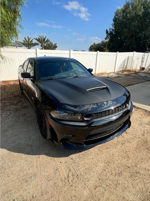Scat Pack Matte Black Hood with air vent - Scat pack hoof from gloss black to 3M Matte black hood