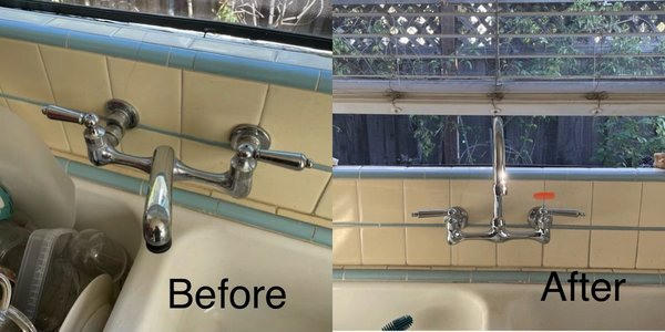 Faucet Installation - Replaced the old leaky faucets with the brand new one.