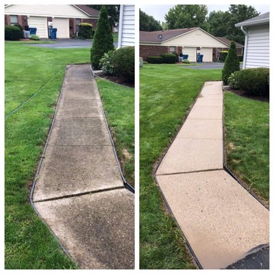 Operation Sidewalk - This job was in the Orlando area and it helped a family sell their home for more money!
Their sidewalk was full of dirt and mold and needed a good washing to be sold for top dollar, after all studies show that your home value increases 5-10% with a clean outside. Operation Sidewalk - This job was in the Orlando area and it helped a family sell their home for more money!
Their sidewalk was full of dirt and mold and needed a good washing to be sold for top dollar, after all studies show that your home value increases 5-10% with a clean outside.