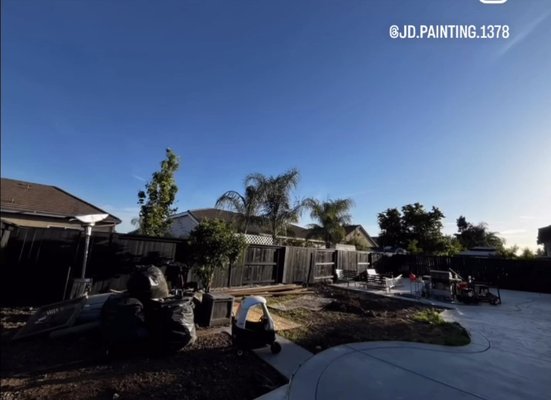Exterior Fence Painting in Plumas Lake Area - Client needed a fresh 2 coat paint on his fence. We went a Behr Black Magic SW color for Fence/ Patios. Exterior Fence Painting in Plumas Lake Area - Client needed a fresh 2 coat paint on his fence. We went a Behr Black Magic SW color for Fence/ Patios.