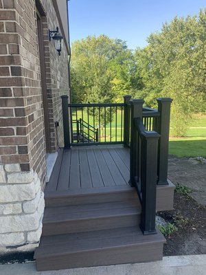Outdoor Project - Composite decking was used to create this stunning project for a residential outside area. Composite decking boards are fully moisture-resistant, which allows them to be installed in high moisture conditions without rotting.