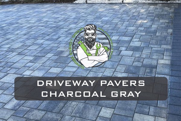 Driveway Pavers - 1,300 sq of new Courtyard style pavers in charcoal grey with black borders Driveway Pavers - 1,300 sq of new Courtyard style pavers in charcoal grey with black borders