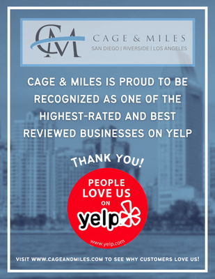 Recognized as one of the highest-rated businesses on Yelp! - We're proud to be recognized as one of the highest-rated businesses on Yelp!