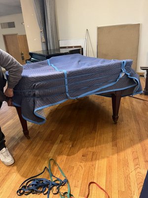 Move piano from church to house - We move this baby grant up flight of stairs out of church in Watertown Move piano from church to house - We move this baby grant up flight of stairs out of church in Watertown