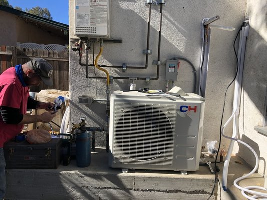 Mini split ductless installs(heat pumps)(inverters) - These are installs of AC systems that are considered ductless. Mini split inverters are very energy efficient and becoming more and more popular for how quiet they operate, and cost effective Mini split ductless installs(heat pumps)(inverters) - These are installs of AC systems that are considered ductless. Mini split inverters are very energy efficient and becoming more and more popular for how quiet they operate, and cost effective
