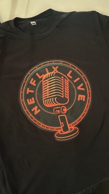 Netfix LIVE t-shirt printing - Netflix needed almot 500 t-shirts printed in record time for a live streaming event. We were able to not only supply the shirts and print the order, we did it ahead of schedule.