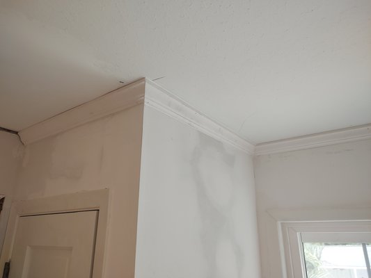 Crown Molding Installed - Client was happy with demo, insulation and drywall installation and asked for crown molding. 14x24 room installed for $750 material and labor. Crown Molding Installed - Client was happy with demo, insulation and drywall installation and asked for crown molding. 14x24 room installed for $750 material and labor.