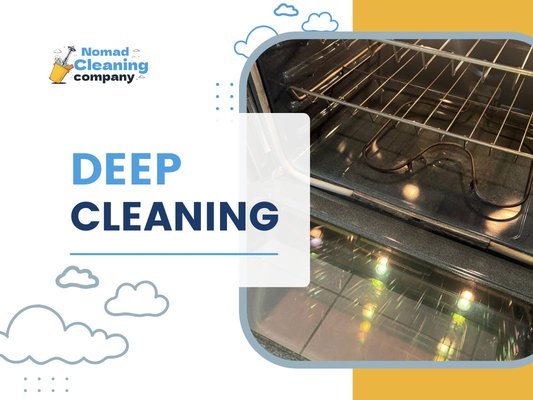 Deep Cleaning - Nomad Cleaning Company specializes in deep cleaning services, ensuring a thorough and stress-free experience. We tailor each cleaning plan to fit your specific needs and schedule. Our team uses professional-grade cleaning products and equipment, ensuring every corner of your home receives detailed attention. From kitchen appliances to bathroom tiles, we tackle built-up dirt and grime with expertise. We also offer flexible scheduling to accommodate your busy lifestyle.
Trust Nomad Cleaning for your deep cleaning needs. We're committed to excellence and customer satisfaction, making us your ideal choice for intensive home cleaning. Contact us today and enjoy 15% OFF your first service!