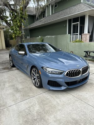 Deluxe Interior/Exterior Detail
BMW M850i - INTERIOR:
- Full Vacuum (Includes All Cracks and Crevices)
- Interior Window Cleaning
- All Hard Surfaces Scrubbed and Cleaned
- Rubber Mat Cleaning
- All Crevices Blown Out With Air
- Door Jam Wipe Down
This Service Also Includes:
- Deep Leather Cleaning
- Leather Conditioning
- Light Carpet Shampooed
EXTERIOR:
- Spotless Water
- Pre Rinse (Removes Dirt and Grime, No Contact)
- Bug & Tar Removal
- Gentle Foam Hand Wash
- Wheel & Tire Cleaning
- Tire Gloss
- Door Jams/Gas Cap
- Hand Dry
- Exterior Window Cleaning
- Exterior Window Cleaning
This Package Also Includes:
- Clay Mitt (Removes Rough Embedded Contaminants)
- Spray Sealant (Up To 3 Months Of Protection)
- Rain Repellent (Water beads From Windows Providing Safer Driving Conditions) Deluxe Interior/Exterior Detail
BMW M850i - INTERIOR:
- Full Vacuum (Includes All Cracks and Crevices)
- Interior Window Cleaning
- All Hard Surfaces Scrubbed and Cleaned
- Rubber Mat Cleaning
- All Crevices Blown Out With Air
- Door Jam Wipe Down
This Service Also Includes:
- Deep Leather Cleaning
- Leather Conditioning
- Light Carpet Shampooed
EXTERIOR:
- Spotless Water
- Pre Rinse (Removes Dirt and Grime, No Contact)
- Bug & Tar Removal
- Gentle Foam Hand Wash
- Wheel & Tire Cleaning
- Tire Gloss
- Door Jams/Gas Cap
- Hand Dry
- Exterior Window Cleaning
- Exterior Window Cleaning
This Package Also Includes:
- Clay Mitt (Removes Rough Embedded Contaminants)
- Spray Sealant (Up To 3 Months Of Protection)
- Rain Repellent (Water beads From Windows Providing Safer Driving Conditions)