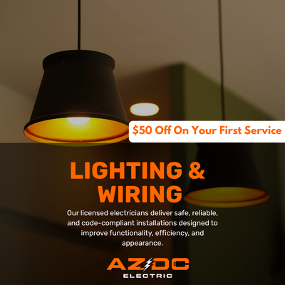 Residential Lighting Installation - Patio Lighting & Fan Upgrade Completed ⚡🏡

Another successful residential project by AZ DC Electric. Whether it's lighting upgrades, fan installations, or correcting unsafe wiring, we make sure it's done right and up to code.

📍 Scottsdale & Greater Phoenix Area
⚡ Licensed | Bonded | Insured
📄 ROC #355743 | R-11 Electrical
📞 480-618-6661
📧 service@azdcelectric.com
🌐 www.azdcelectric.com

Our team installed new conduit for patio lighting and a customer-supplied ceiling fan, completed patio wiring corrections, and upgraded the outdoor lighting setup. We also secured and protected exposed conductors beneath the patio cover by installing weatherproof junction boxes, rain-tight fittings, proper connectors, and professional terminations.
The result is a safer, cleaner, and more reliable outdoor living space ready to be enjoyed year-round.