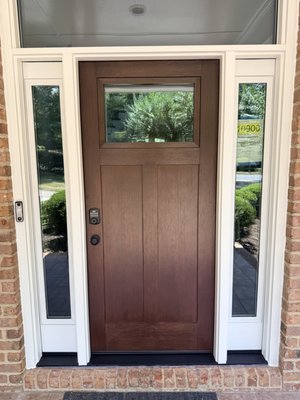 Ballantyne Home Gets New Door and Windows Summer 2026 - Our team installed a beautiful new Signet Craftsman Door on this home near Ballantyne Country Club. We also put in three double-hung windows with transoms above them, offering ample natural light into the home. Ballantyne Home Gets New Door and Windows Summer 2026 - Our team installed a beautiful new Signet Craftsman Door on this home near Ballantyne Country Club. We also put in three double-hung windows with transoms above them, offering ample natural light into the home.