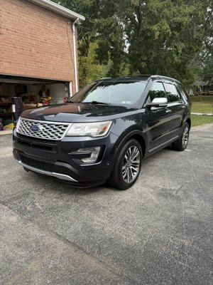 2 Step Paint Correction + 7 Year Ceramic Coating - This Ford Explorer came in for a two step paint correction and 7 year ceramic coating, and could not have turned out any better! It came it scratched up with swirl marks, scratches, and faded paint all over. We reversed those effects with a two step paint correction and polish getting it looking beautiful, finishing it with 7 years of protection. 2 Step Paint Correction + 7 Year Ceramic Coating - This Ford Explorer came in for a two step paint correction and 7 year ceramic coating, and could not have turned out any better! It came it scratched up with swirl marks, scratches, and faded paint all over. We reversed those effects with a two step paint correction and polish getting it looking beautiful, finishing it with 7 years of protection.