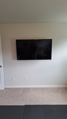 Soundproof wall panels. Accent wall. - This project was difficult in terms of cutting the panels. It took twice as much time. We thought about one day, but it took two days. Each panel was 23.6 inches in size. Since the walls and ceilings are not always even and perpendicular, additional work appeared in the process of cutting and fitting. During the project, the client wanted to hide the wires, for this it was necessary to install a special socket to hide the wiring with an extension cord. After the project was completed, the client was satisfied. And the project itself was completed at the highest level.