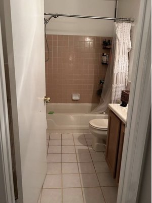 Bathroom demo - Customer wanted to renovate her bathroom so she called us to demo it! Bathroom demo - Customer wanted to renovate her bathroom so she called us to demo it!