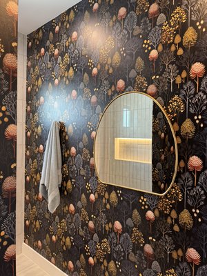 Bathroom wallpapering transformation - Another Beautiful Bathroom Transformation!
We just completed a stunning upgrade for this bathroom.
Our team installed gorgeous wallpaper from @paintedpapery , instantly giving the space a fresh, elevated look.
Before installation, we also smoothed the walls to ensure the highest quality finish, every detail matters.
The client loved the result so much that they booked another project right away Bathroom wallpapering transformation - Another Beautiful Bathroom Transformation!
We just completed a stunning upgrade for this bathroom.
Our team installed gorgeous wallpaper from @paintedpapery , instantly giving the space a fresh, elevated look.
Before installation, we also smoothed the walls to ensure the highest quality finish, every detail matters.
The client loved the result so much that they booked another project right away