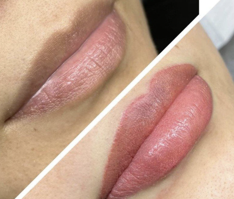 Lip Blush - This technique is also known as aquarelle or watercolor lip. This technique is used to create very natural looking lips, using pigments that closely match the client’s natural tones and enhancing the client’s natural lips. This is most suitable for clients who want a very natural, everyday result and naturally enhanced lip shape.